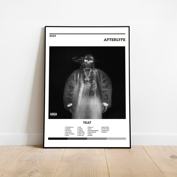 Yeat Afterlyfe Album Cover Print Poster Minimalist Album Cover Poster, Album Prints, Digital Download