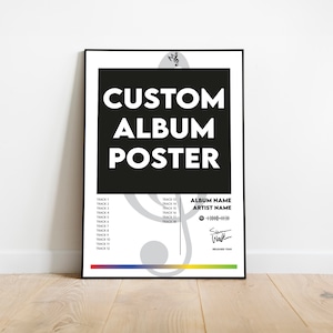 Custom Album Cover Poster: Personalized Music Gift (Digital Download)