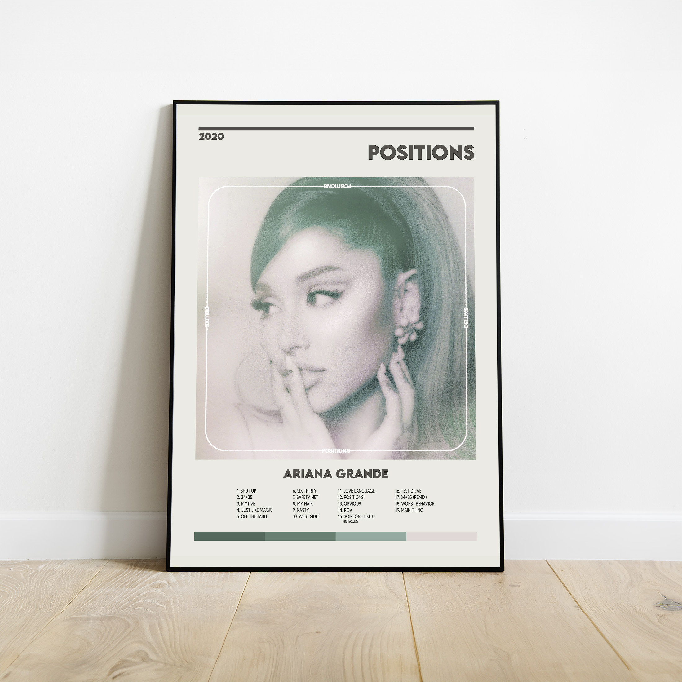 Ariana Positions Album Cover Poster, Minimalist Album Cover Poster sold