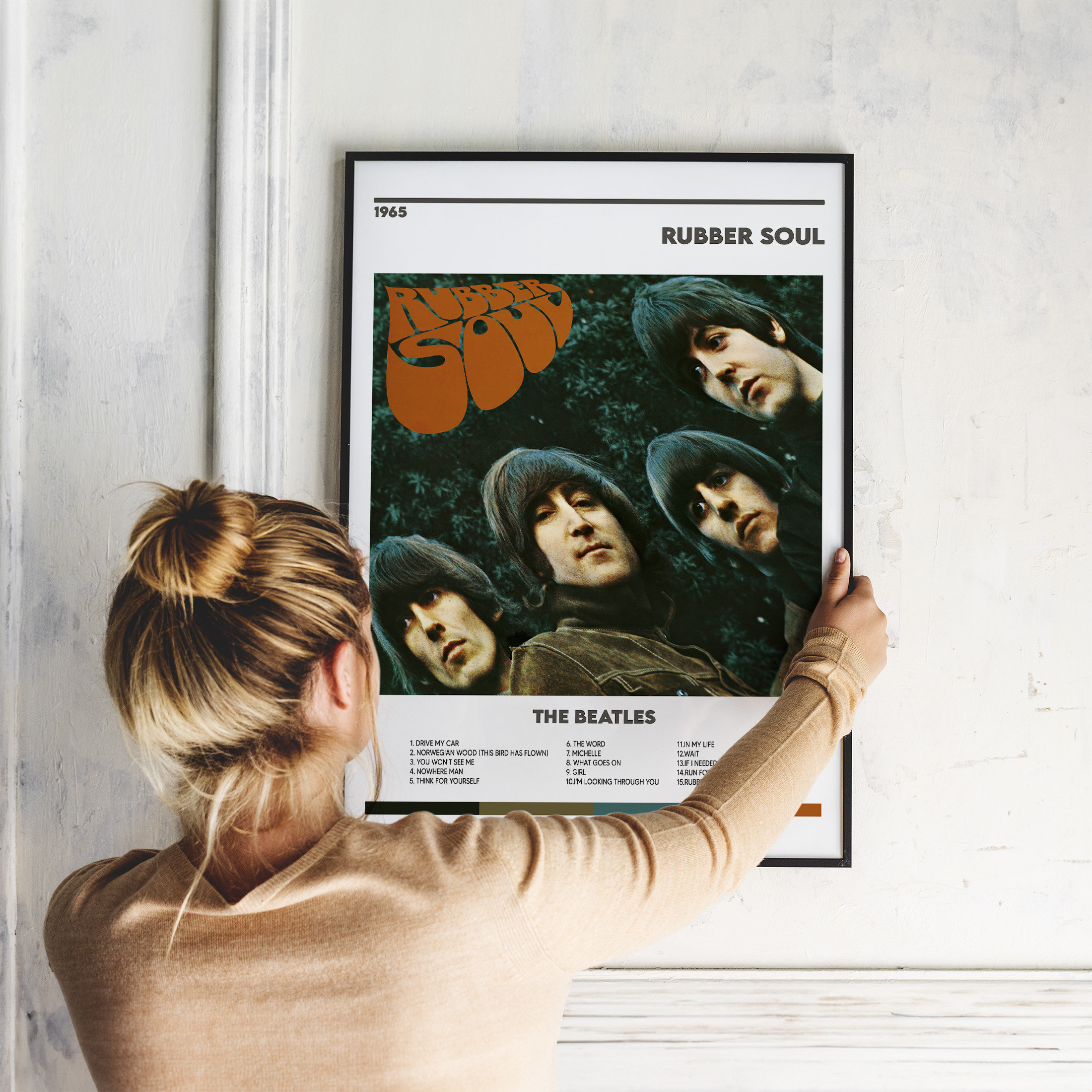 The Beatles Rubber Soul Album Cover Print Poster Minimalist Album Cover the-beatles-rubber-soul-album-cover-print-poster-minimalist-album-cover