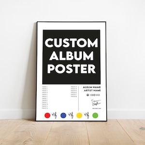 Custom Album Cover Art Print: Minimalist Music Poster (Digital Download)