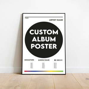 Custom Album Cover Art Poster: Personalized Music Gift (Digital Download)