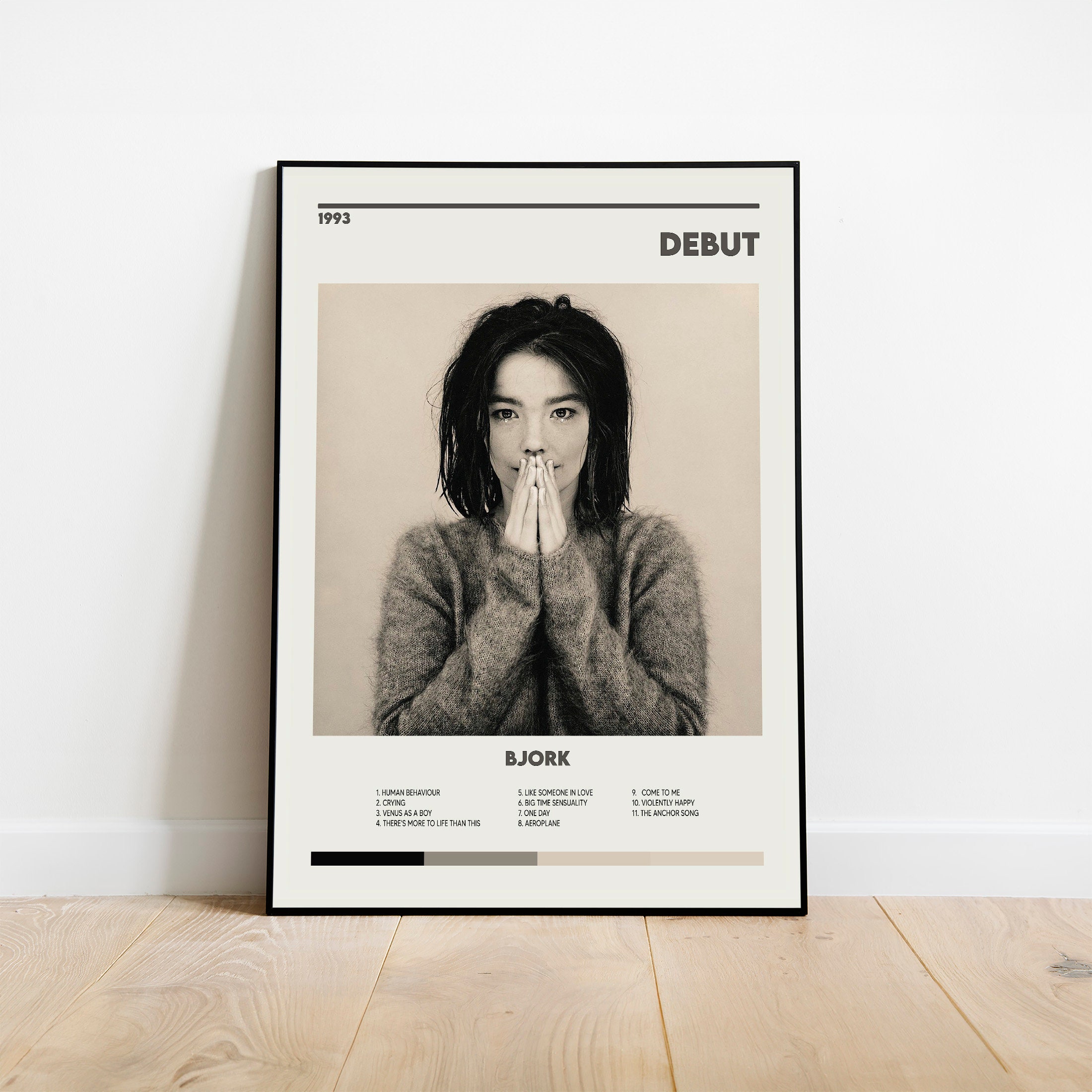 Bjork Debut Album Cover Print Poster Minimalist Album Cover Poster ...
