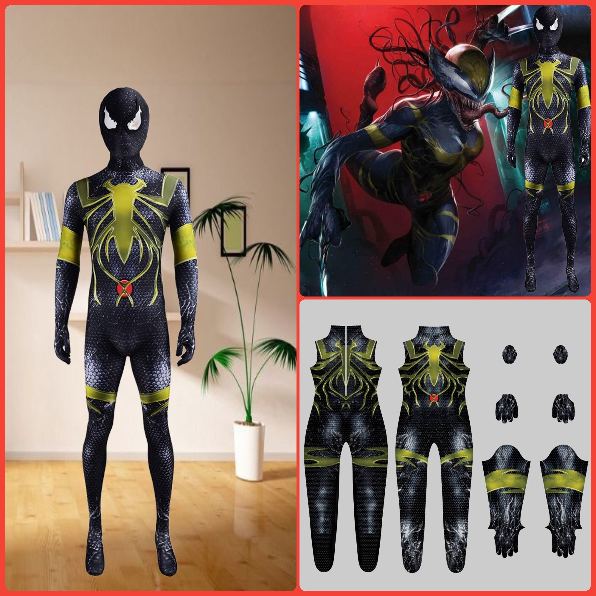 Adult Venom Costume - Etsy Norway