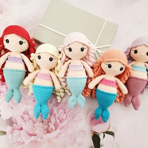 Zeemeermin, gehaakte pop, Amigurumi, gehaakte pop, cadeau