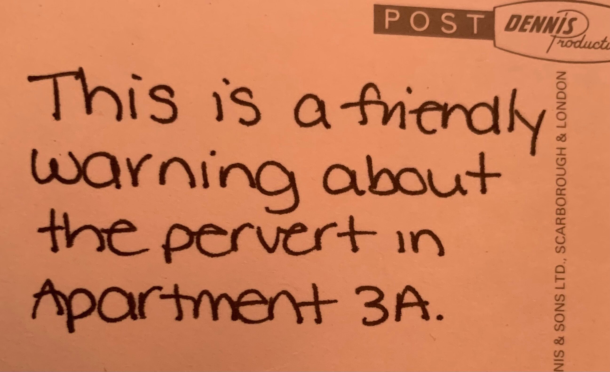 Anonymous Handwritten Letter Revenge Prank Mystery Hate Etsy