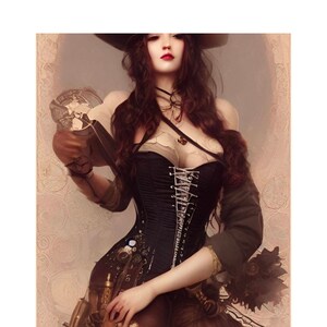 Diamond Art - &quot;Steampunk Corrine&quot; Diamond Painting Kits for Adults - Kids - Complete Kit for Crafting, Fun & Mindfulness!