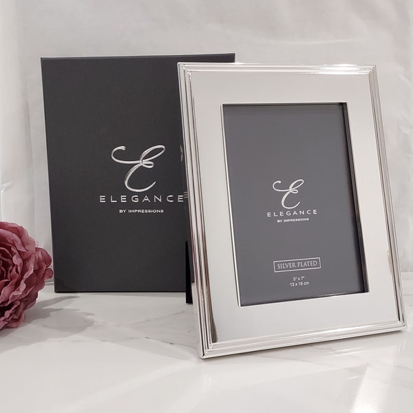 Personalised Silver Custom Engraved Photo Frame, Bespoke Engraved Photo Frame 6"x4", 7"x5"