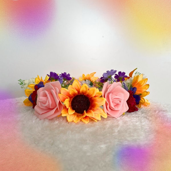 Sunflower Flowercrown | "Summer Blush" | Floral Headpiece