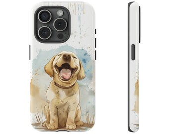 Labrador iPhone Case | Samsung Case | Pet Dog Laughing Having Fun Tough Phone Case Gift For Dog Lovers