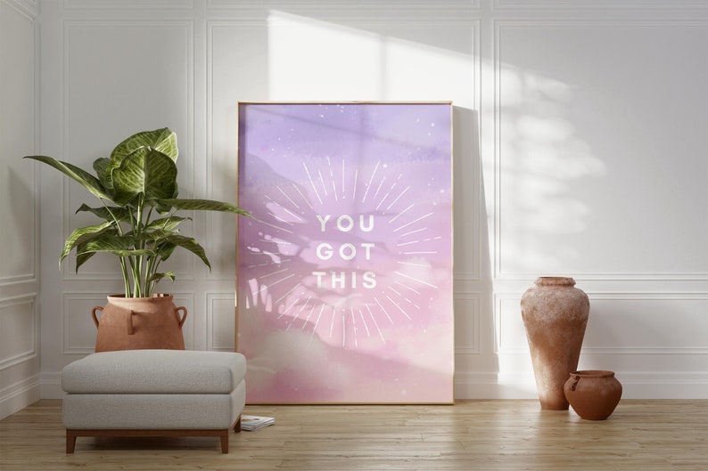 Poster Motivational You Got This Poster Inspiring Watercolor - Etsy
