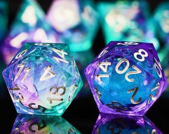 D20 dnd dice set for role playing games , Arrive in about 5 days , Liquid core dnd dice set , Galaxy d&d dice set , Resin d and d dice set