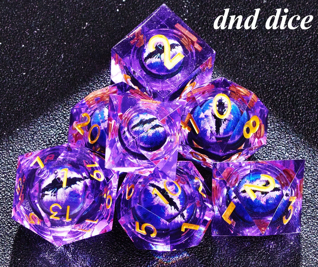 Dnd Dice Set Liquid Core Dragon Eye , Liquid Core Dragon Dice Sets
