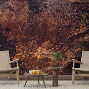 Papier peint en métal cuivré noble, texture cuivrée autocollante, décoration murale en métal cuivré rouillé