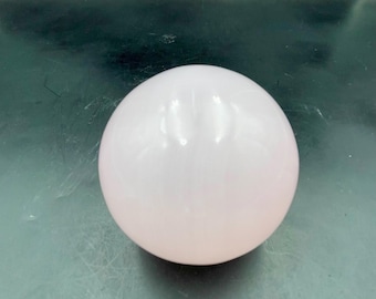 459gram natural Pink Mangano Uv light Calcite handmade Sphere from  Pakistan