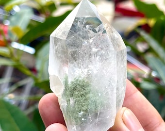 Grüne Chlorit Quarz Kristallspitze - Skardu Pakistan Mineralmuster