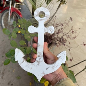Wow brilliant natural marbal stone handmade carving  Ship Anchor from Peshawar Pakistan. description (B)