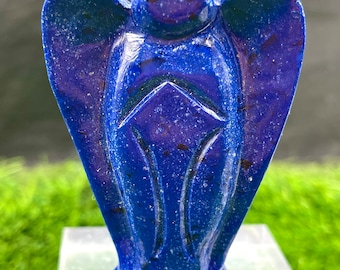 Handmade Carved Blue Marble Angel, Peshawar Pakistan