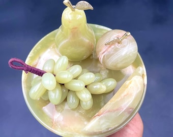 1.kg+  natural green onxy handmade AAA+fruit set from zhob baluchstan Pakistan