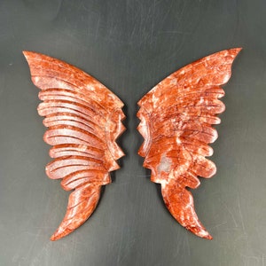 natural Red jasper handmade butterfly wings from Pakistan and Afghanistan for wholesale price for sale Gemstone Rock mineral crystal specime