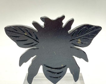 Hand Carved Black Serpentine Honey Bee Figurine