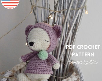 Parker the Polar Bear PDF Crochet Pattern