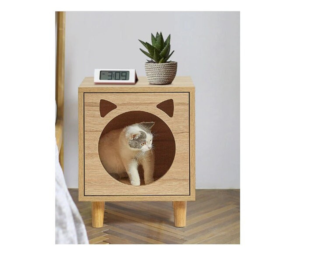 Cat Litter Box Enclosure Litter Box Furniture Cat Litter Box Etsy