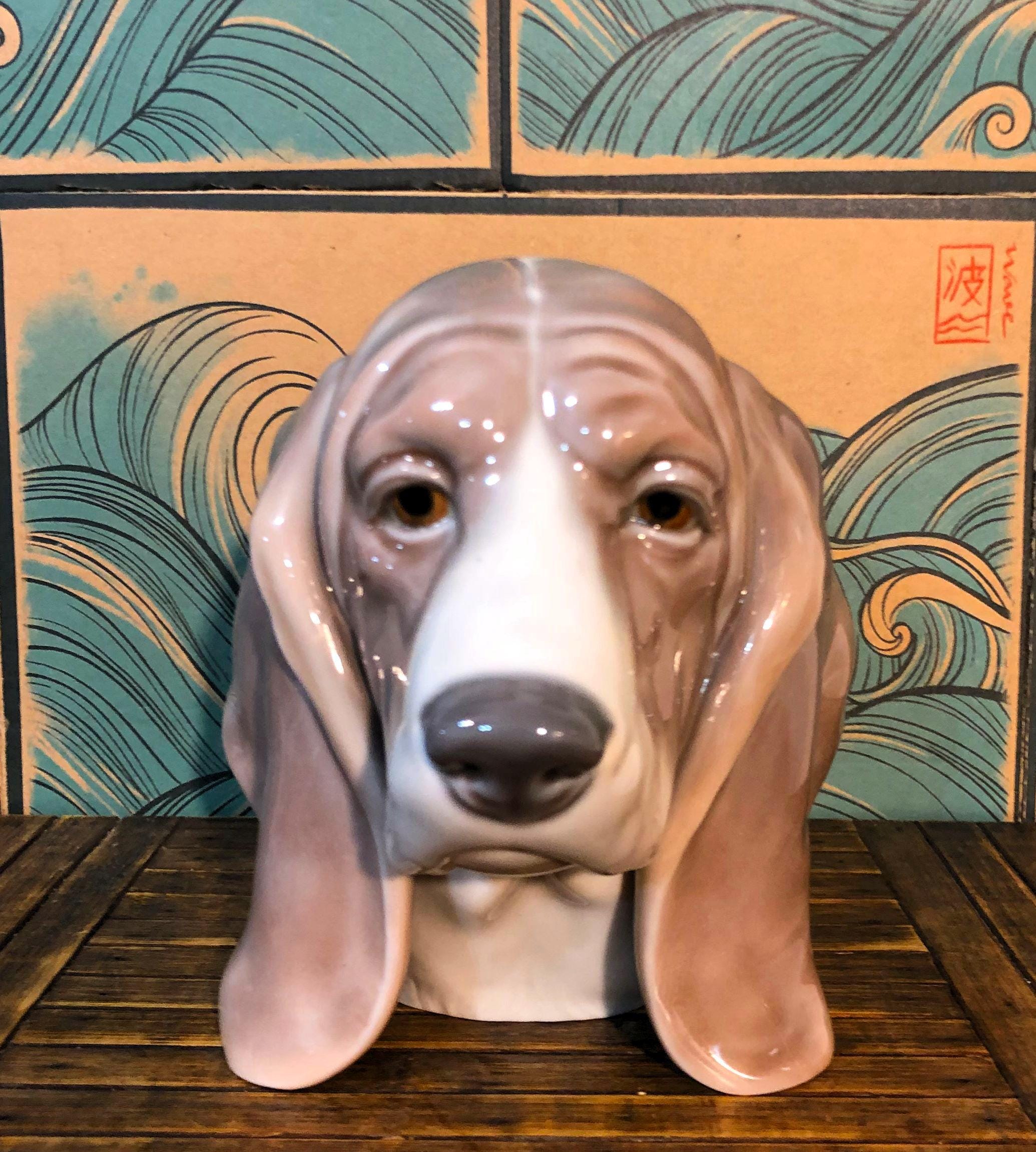cabeza de perro beagle de juan huerta para llad - Comprar Porcelana y Cerámica Lladró en