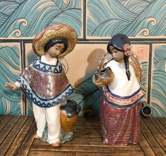 2140 PEPITA With Sombrero & 2141 PEDRO With Jug LLADRÓ - Etsy