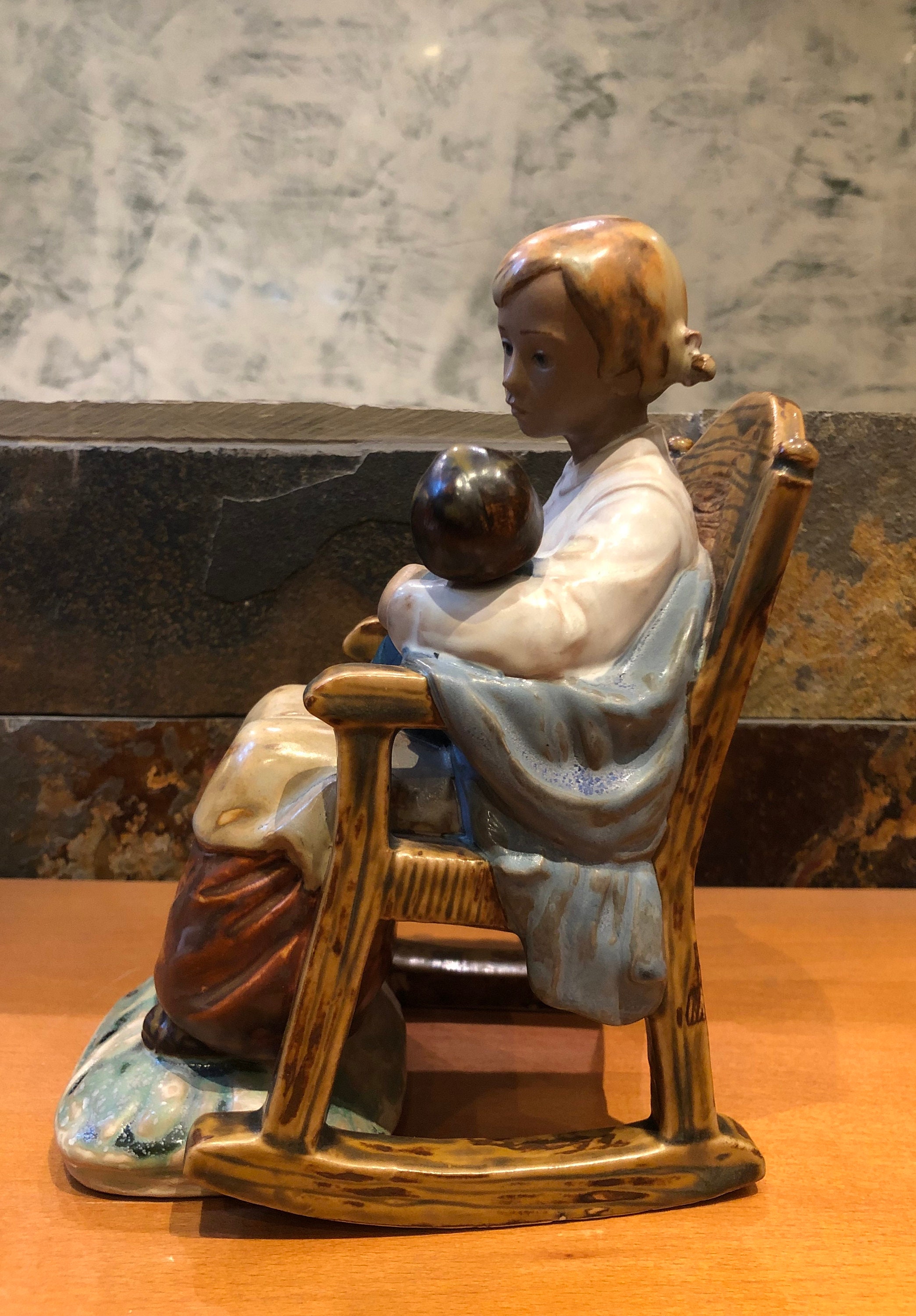 RARE 2089 Girl in Rocking Chair LLADRO - Etsy
