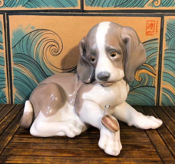 1139 犬とカタツムリ リヤドロ - Etsy 日本