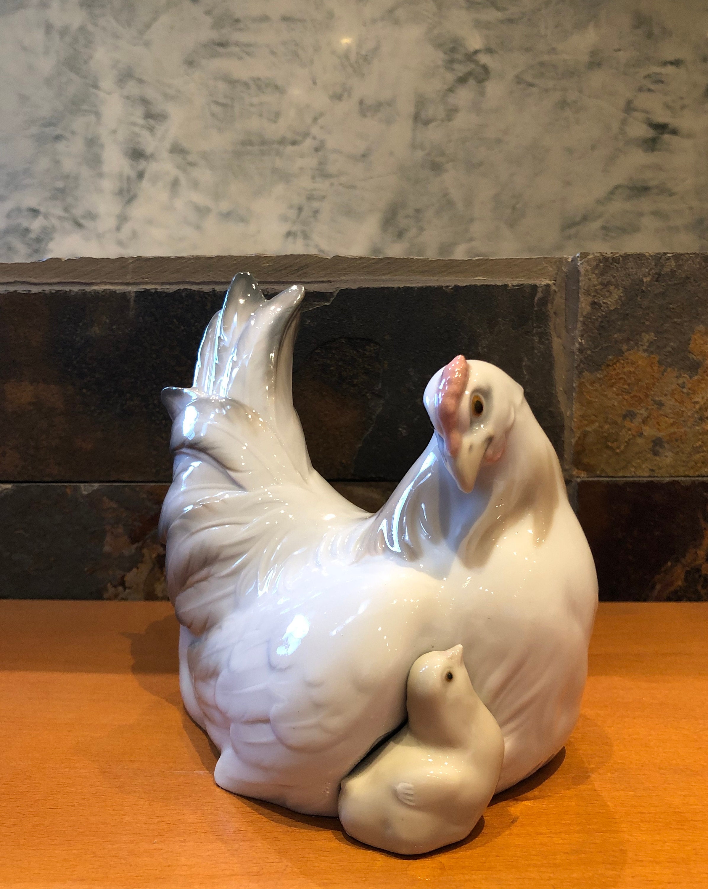 希少な4628 リヤドロの「雌鶏とひよこ」 - Etsy 日本