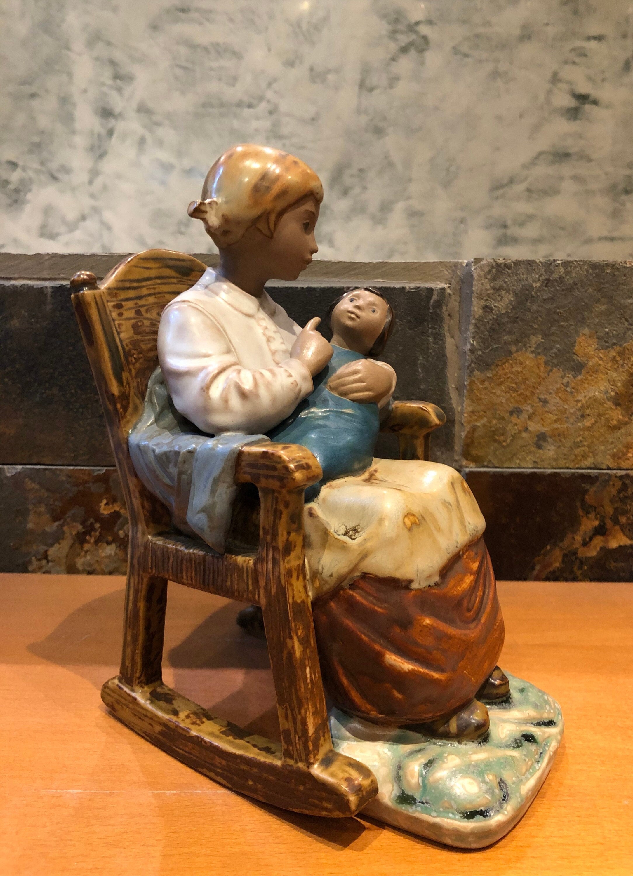 Lladro Girl in Chair - Etsy