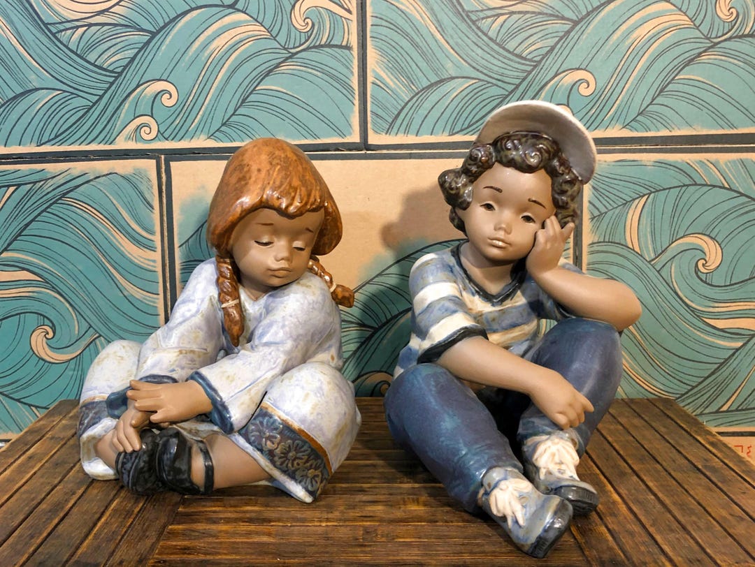 本物 希少 LLADRO No. 2210 LAZY DAY DAISA 1990 フィギュリン 置物 座る少女 リヤドロ レイジーデイ スペイン製 札幌市 清田区 平岡 il_1080xN.7201131263_7bgt.jpg