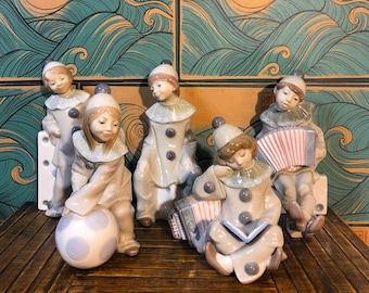 1175, 76, 77, 78 & 79 CLOWN GIRL Set LLADRO ( 5 pcs)