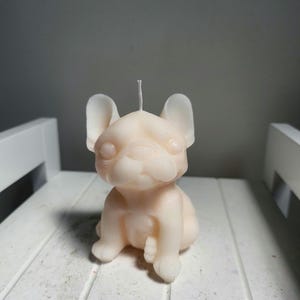 French bulldog Candle(White)