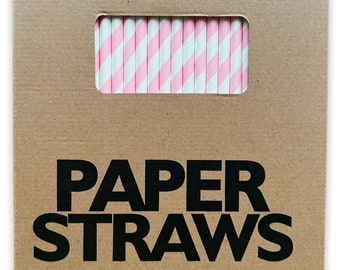 Baby Pink Paper Straws 1 -5,000