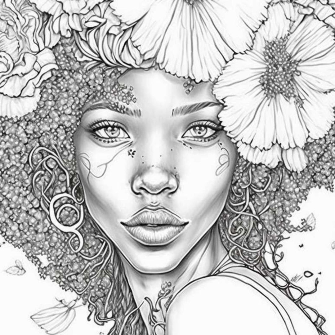 Unique Black Girl 3 Coloring Pages - Il 1080xN.4496966043 5lt9 