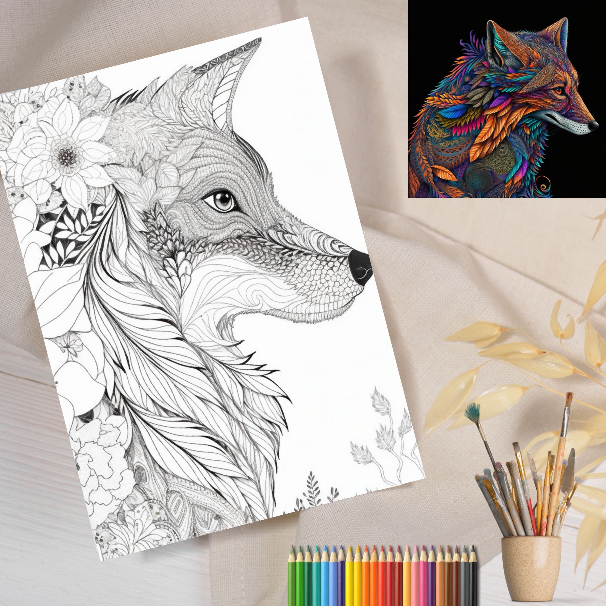 Zen Animals 2 Coloring Pages Printable Coloring Pages Etsy Canada