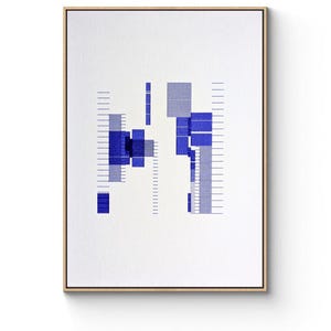 ASCII Study #1 - A4 - Original no print - Abstract Geometric Line Art - Minimal Wall Art - Generative Plotter Art