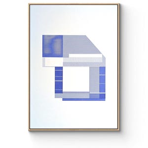 ASCII Study #6 - A4 - Original no print - Abstract Geometric Line Art - Minimal Wall Art - Pen Plotter Art