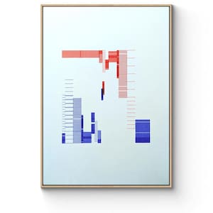 ASCII Study #2 - A4 - Original no print - Abstract Geometric Line Art - Minimal Wall Art - Generative Plotter Art