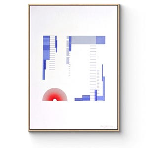 ASCII Study #3 - A4 - Original no print - Abstract Geometric Line Art - Minimal Wall Art - Generative Plotter Art
