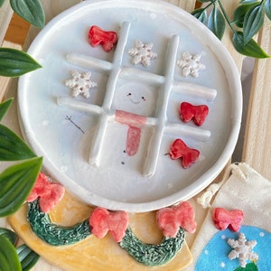 Tic Tac Toe Tabletop Game Set - XOX game for kids, Tic Tac Toe game for kids, handcmade ceramic Tic Tac Toe, coffee table game, Crossnought