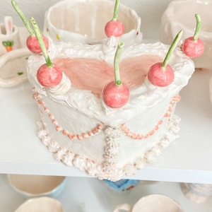 Ceramic Tall Cake Pan Wedding Birthday Storage Tray Transparent