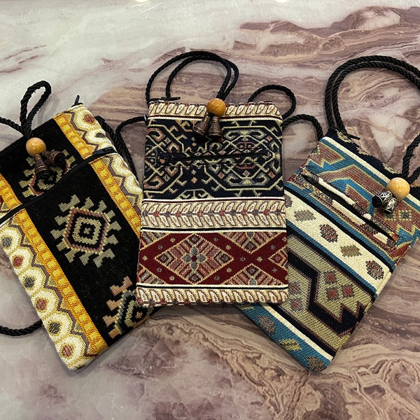 Orientalische Umhängetasche, Bauchtasche, Reisetasche, Crossbody Kelim/Boho/Ethno/Hippie