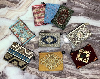 Orientalische Kelim Geldbörse/Geldbeutel/Münztasche/Tasche/Portemonnaie/Kosmetiktasche/Boho Tasche/Ethno/Wallet/Clutch