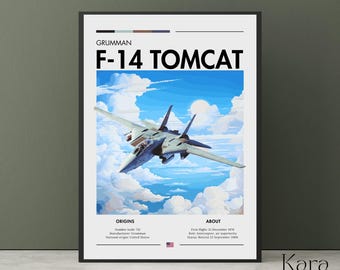 Grumman F-14 Tomcat Print - Aviation Art, Fighter Jet Poster
