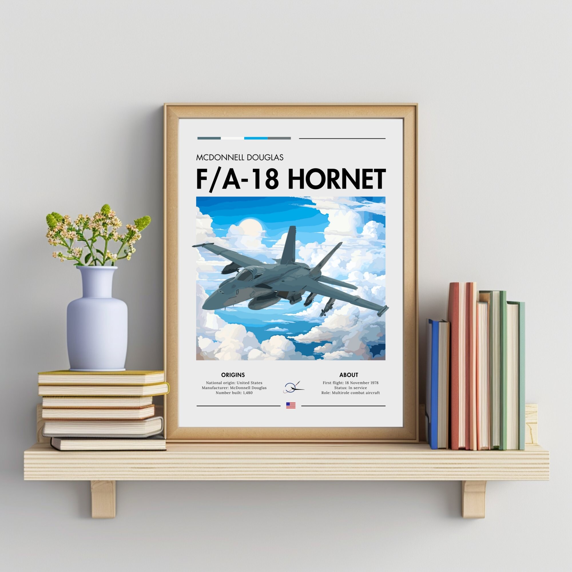 F-18 Super Hornet Fighter Modern US Navy Aircraft Sunset Photography Picture Aviation Art Decor Crea Wall Art Paintings Canvas Wall Decor Home Decor Living Room Decor Aesthetic 20x30inch(50x75cm) Fr