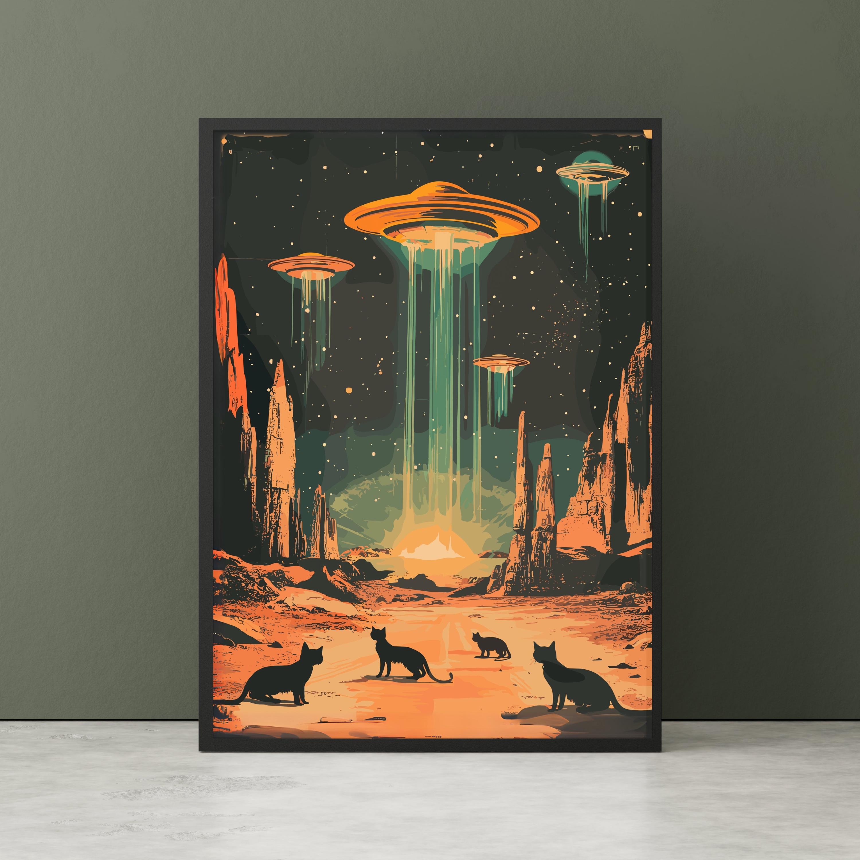 Japanese alien poster - Etsy 日本